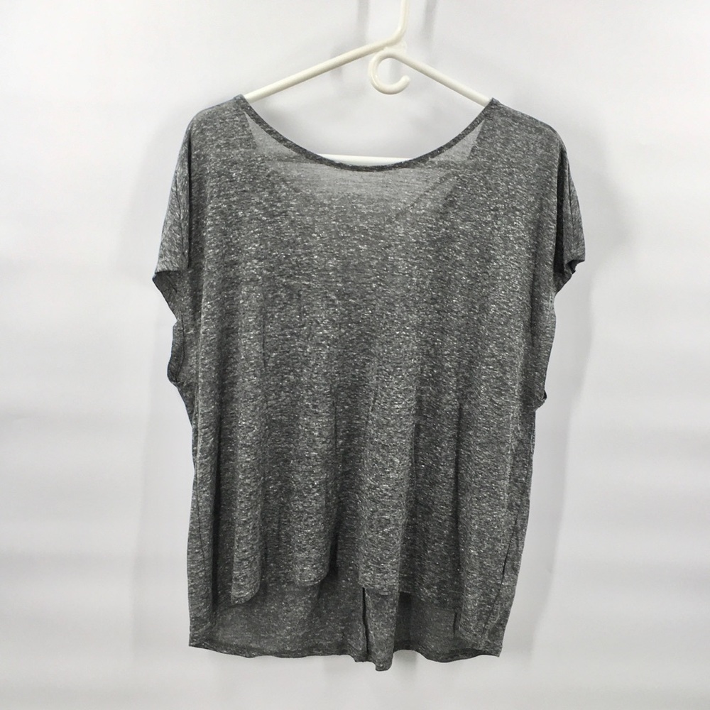 Gray burn out slub lightning T shirt…